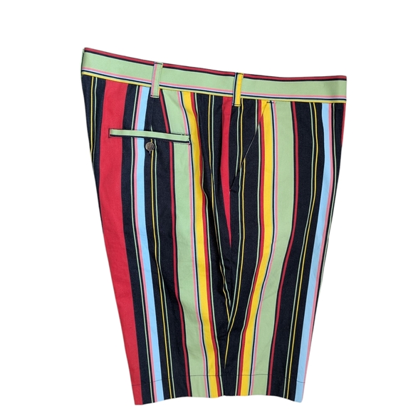 Loudmouth Flat Front Red and Green Shorts - Picture 1 of 7